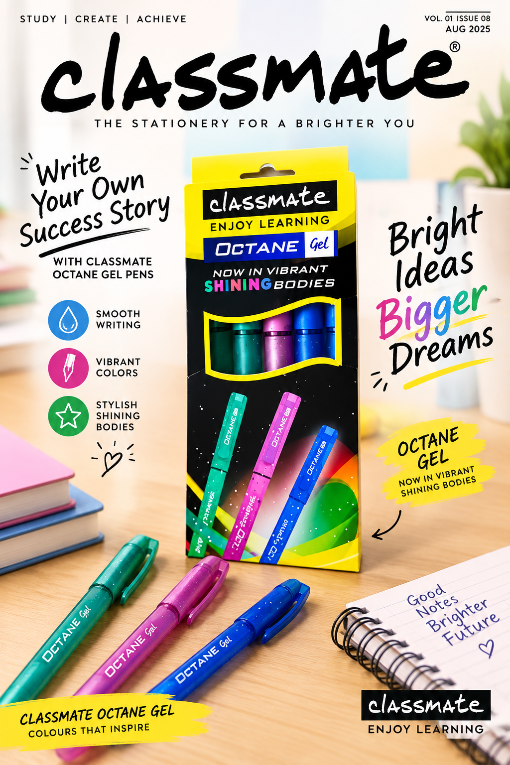 Classmate Octane Gel Pen - Blue Shining Body (4030690)