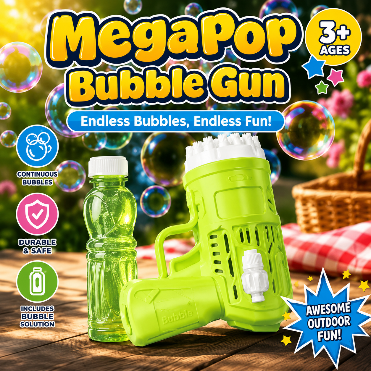 Mega Pop Bubble Gun