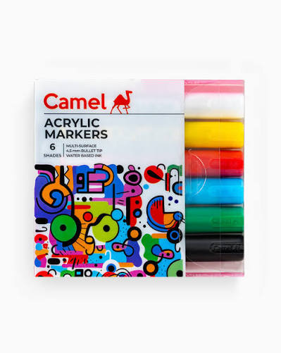 Camel Acrylic Markers-6 Shades