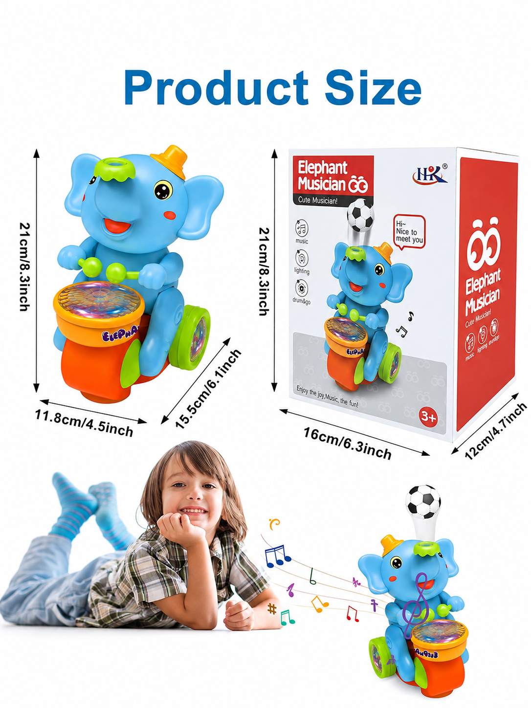 Elephant Musician toy